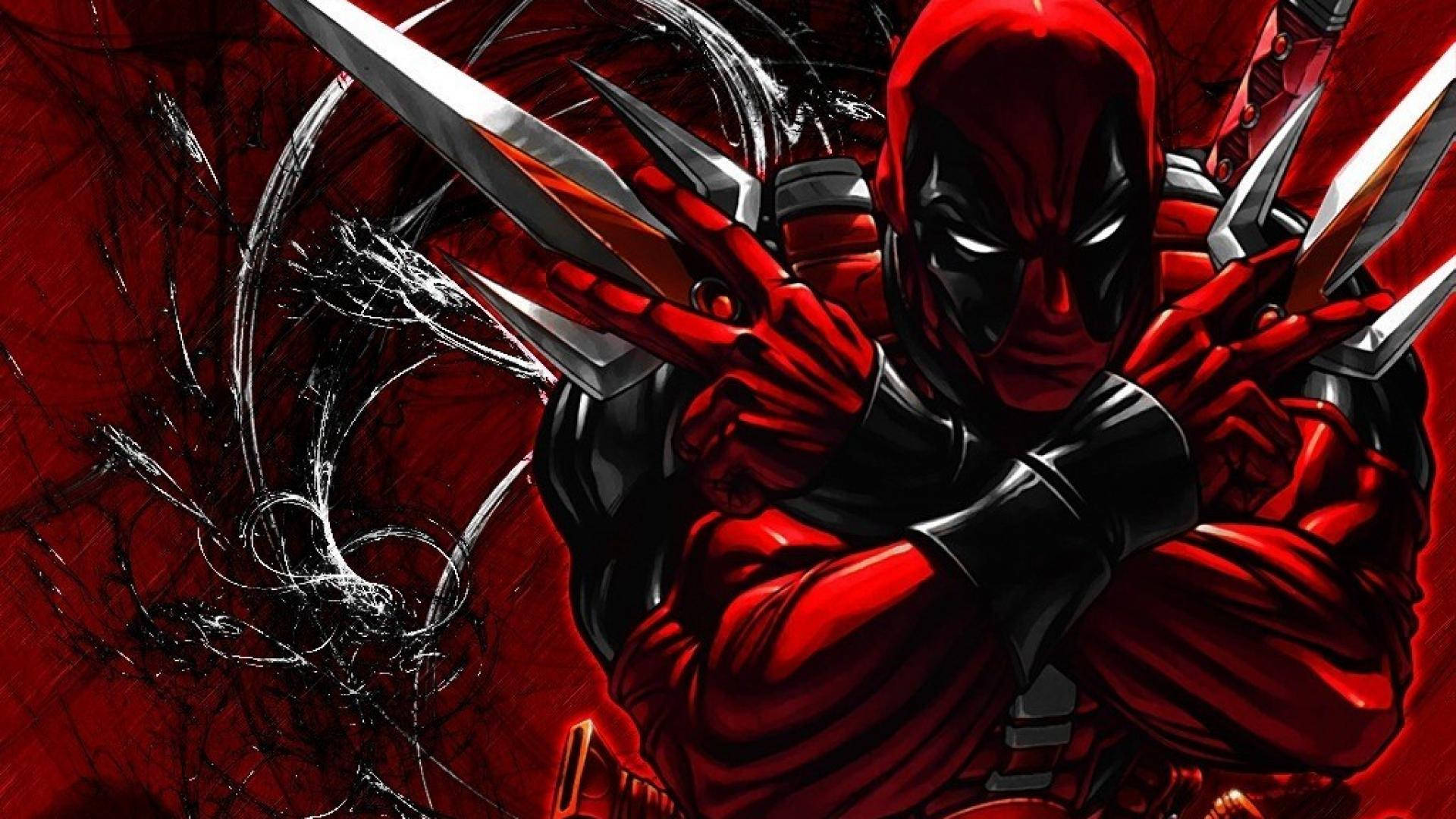Динамічний портрет Дедпула Marvel Шпалери