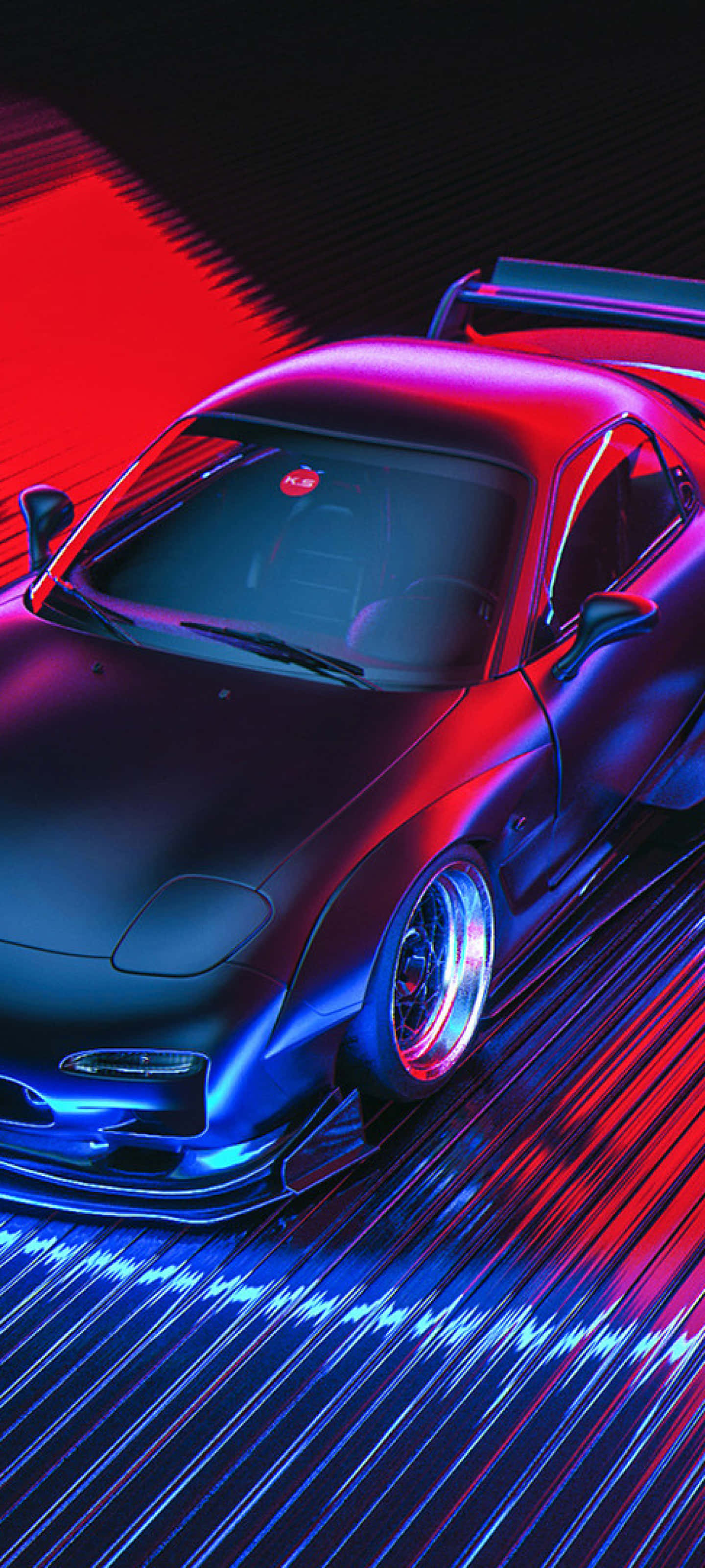 Mazda RX-7 Pixel 3 Need For Speed Heat фон Шпалери