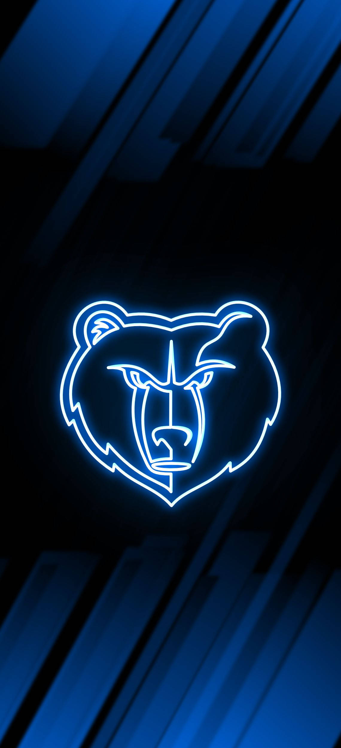 Memphis Grizzlies Неоново-синий Шпалери