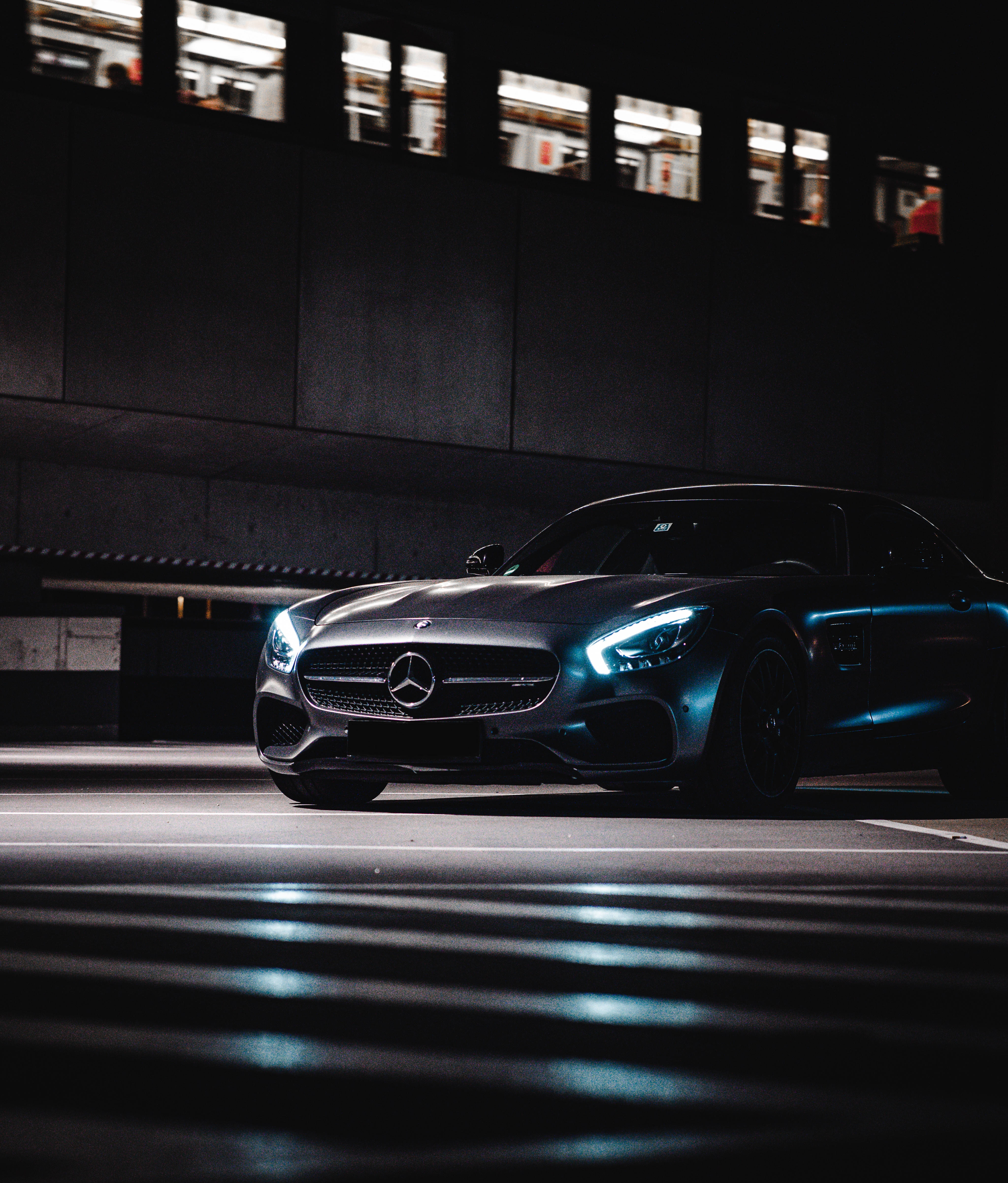 Mercedes Benz светится в темноте Шпалери