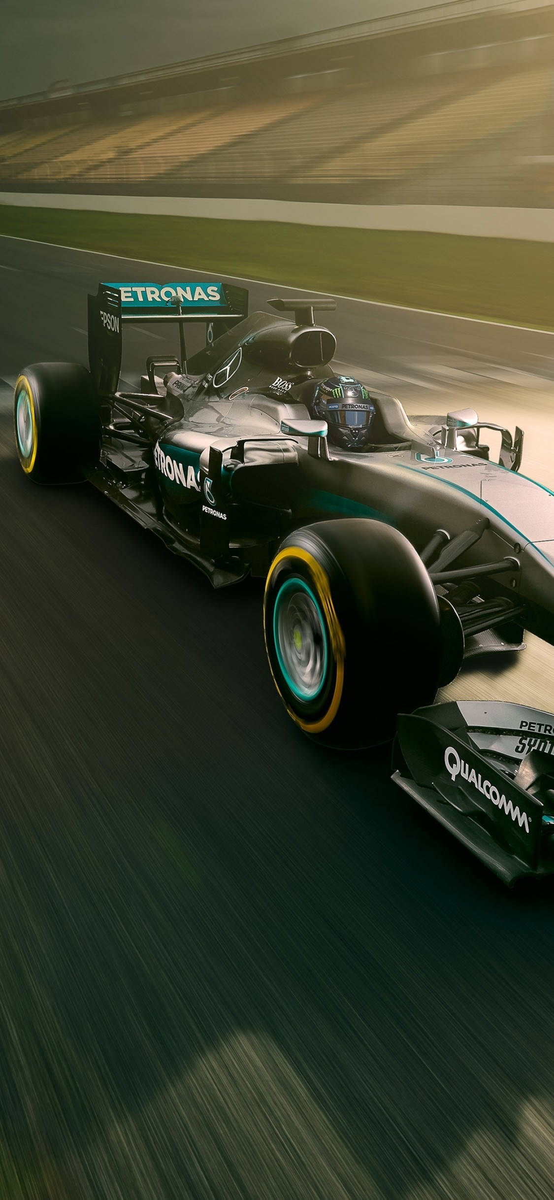 Mercedes F1 iPhone гоночная трасса Шпалери