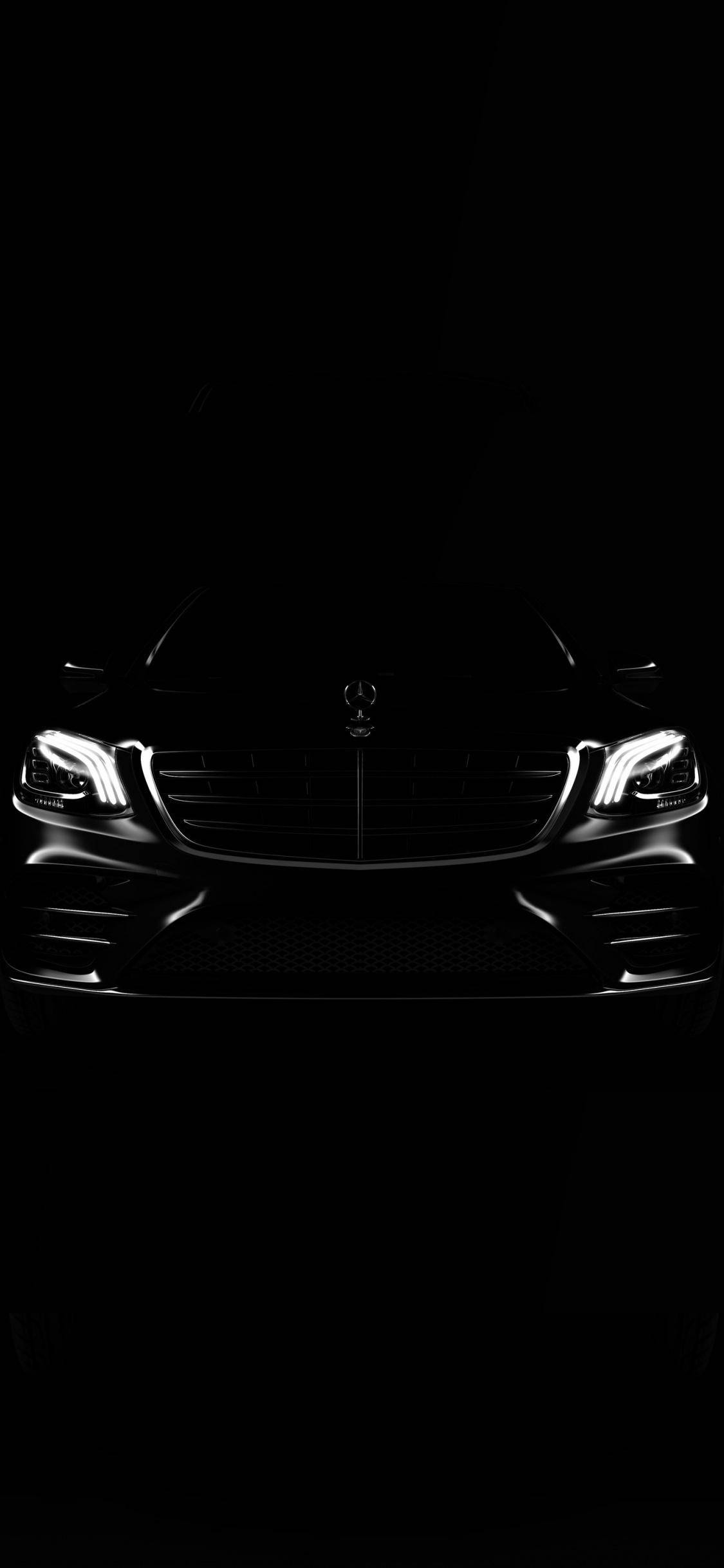 Mercedes iPhone X чорный фон Шпалери