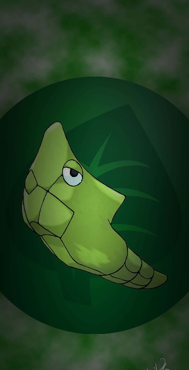 Зеленый лист с телефоном Metapod Шпалери