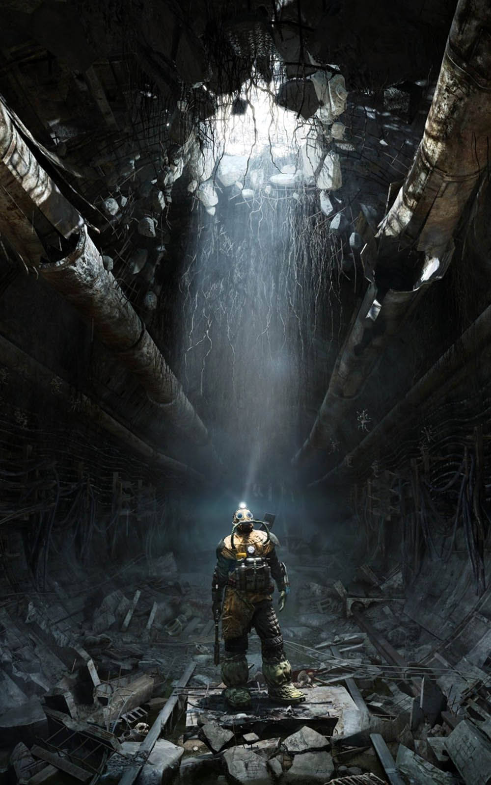 Поврежденный тоннель в Metro Exodus Шпалери