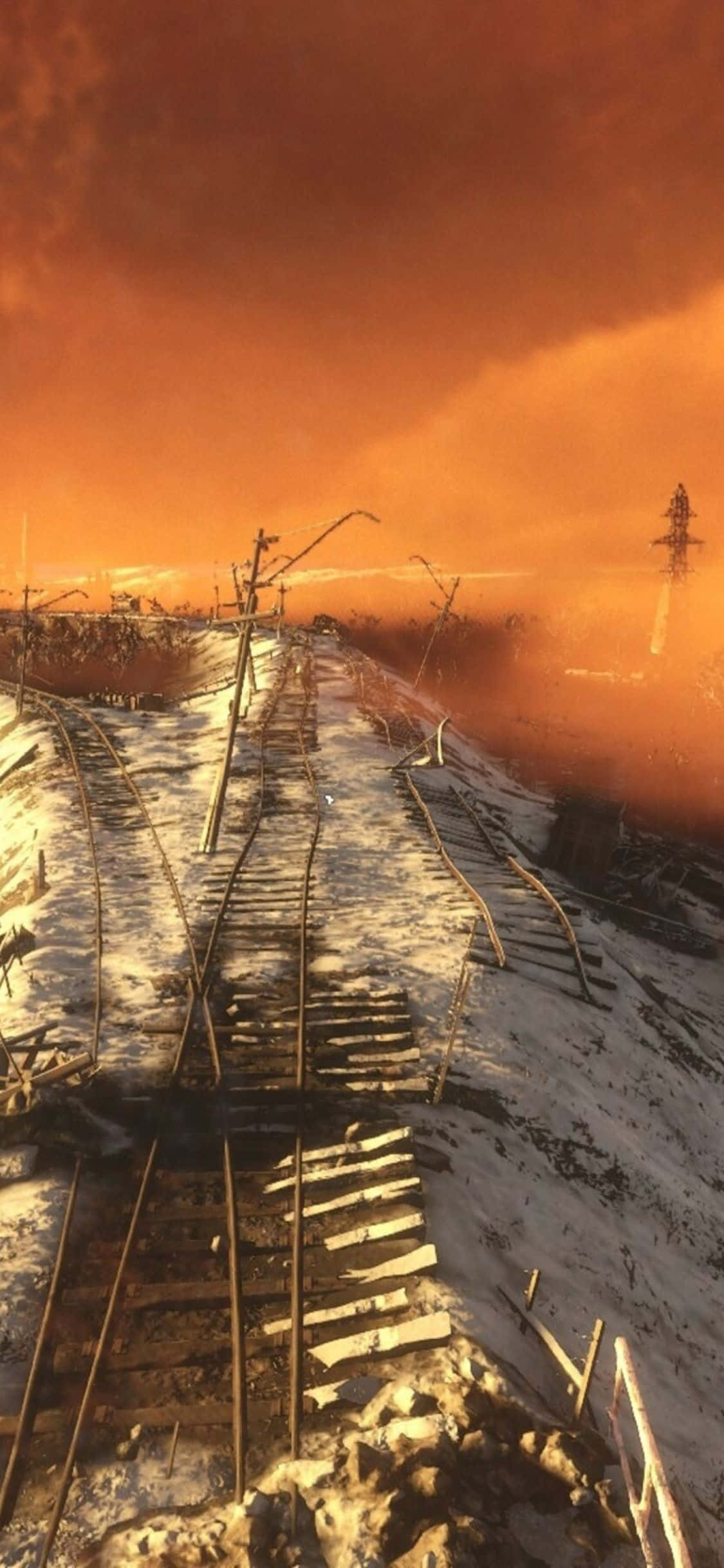 Досліджуйте суровые ландшафты пост-апокалиптической Москвы в Metro Exodus на iPhone X. Шпалери