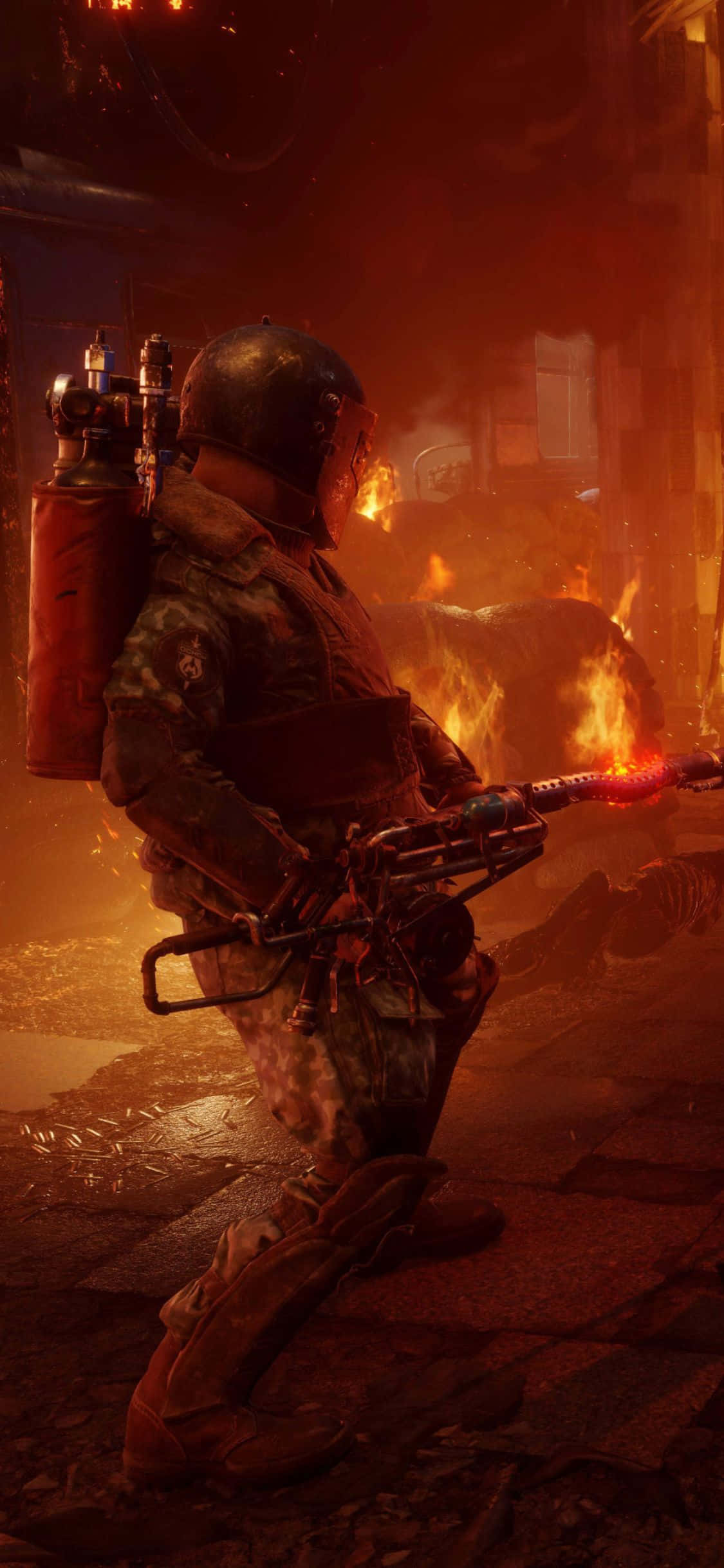 Выживайте в безжалостном постапокалиптическом мире с Metro Exodus на iPhone X Шпалери
