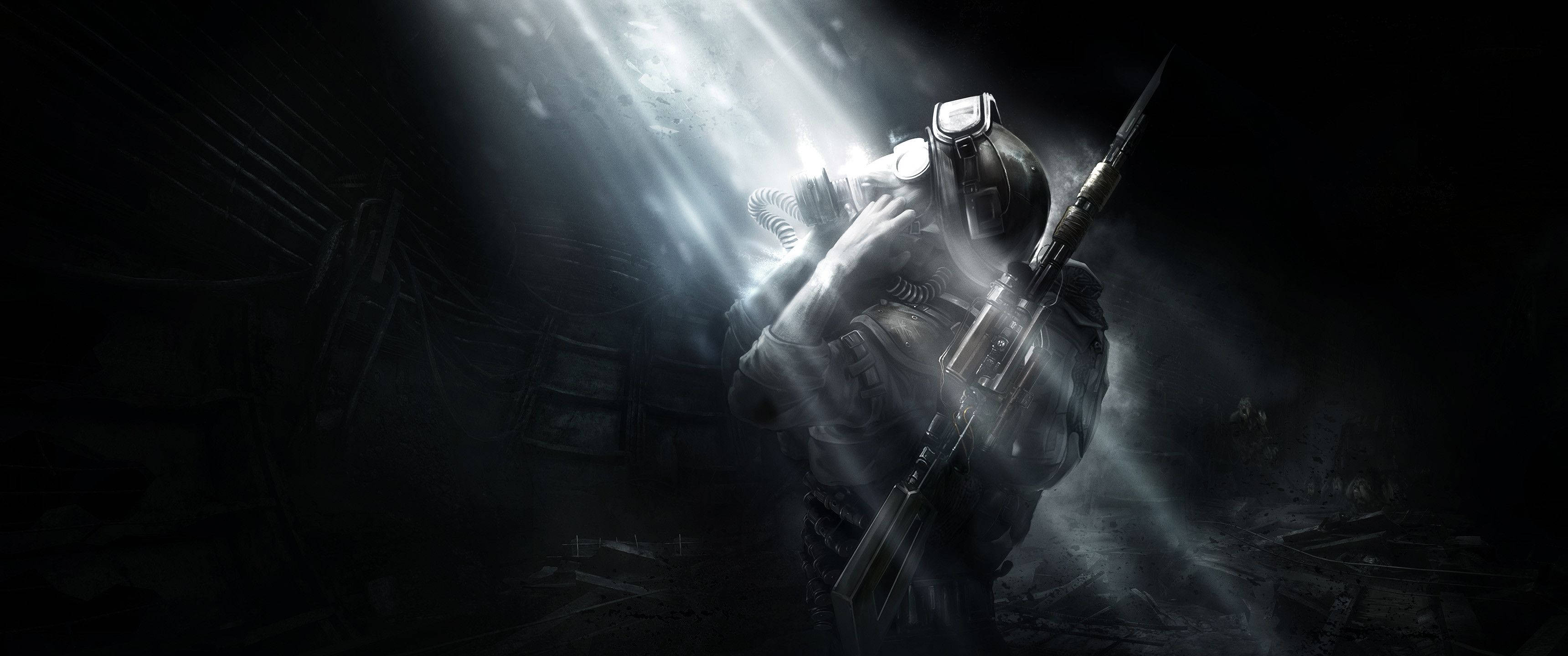 Постапокалиптический пейзаж из видеоигры Metro Last Light Шпалери