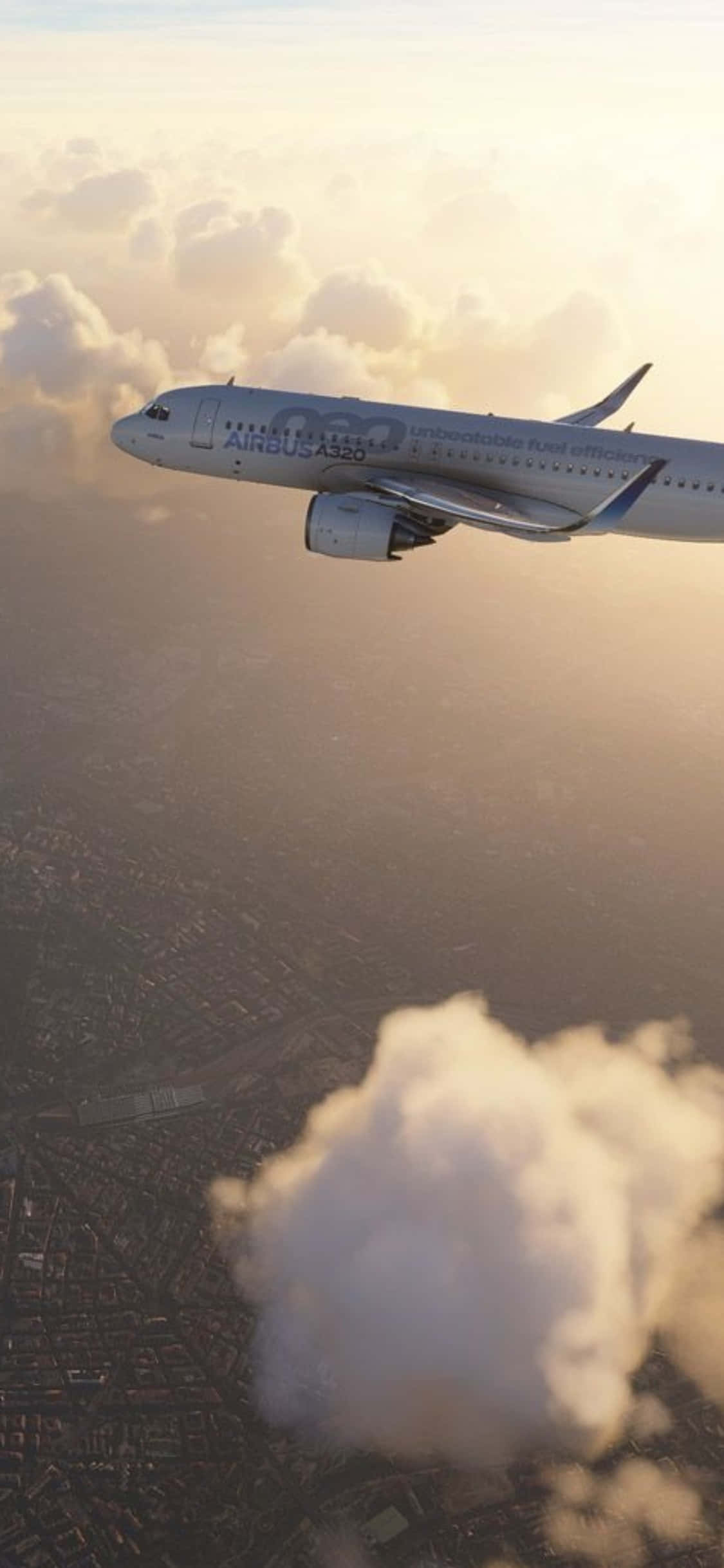 Отправляйтесь в полет сегодня с Microsoft Flight Simulator на новом iPhone Xs Шпалери