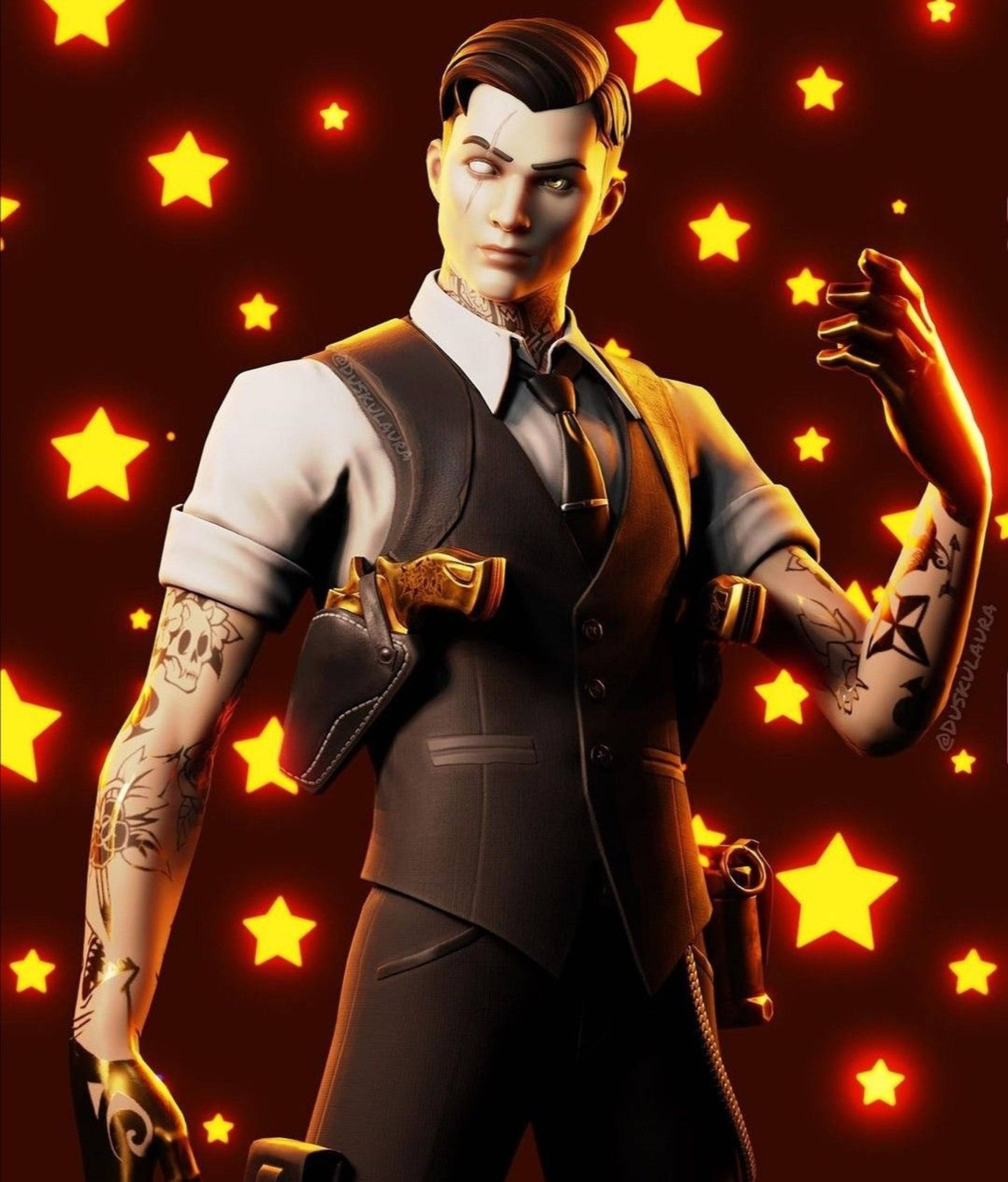 Midas Fortnite Звёздный Фон Шпалери