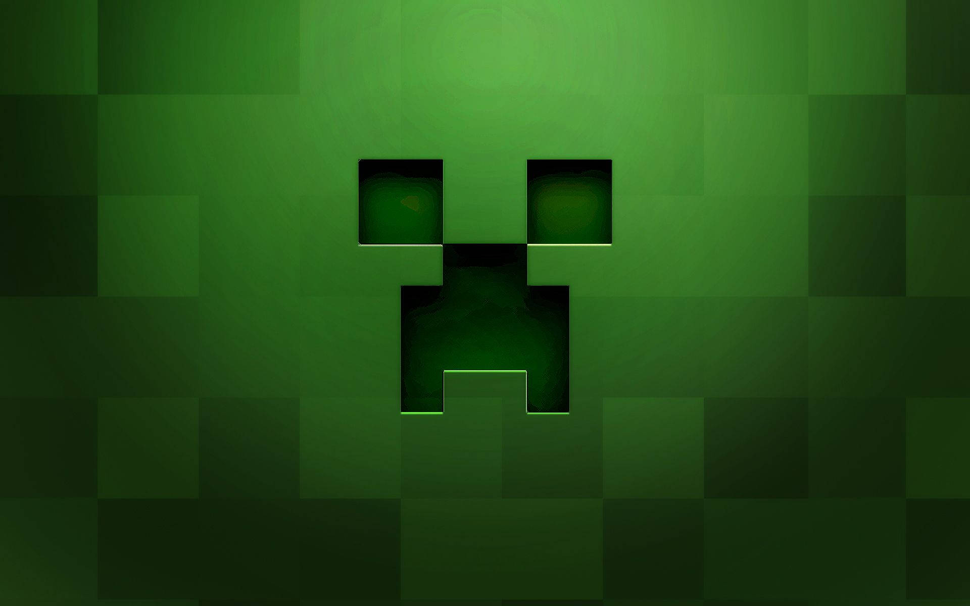 Зелене обличчя Кріпера в Minecraft Шпалери