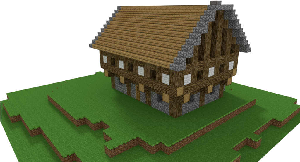 Віртуальна модель особняка в стилі Minecraft Шпалери