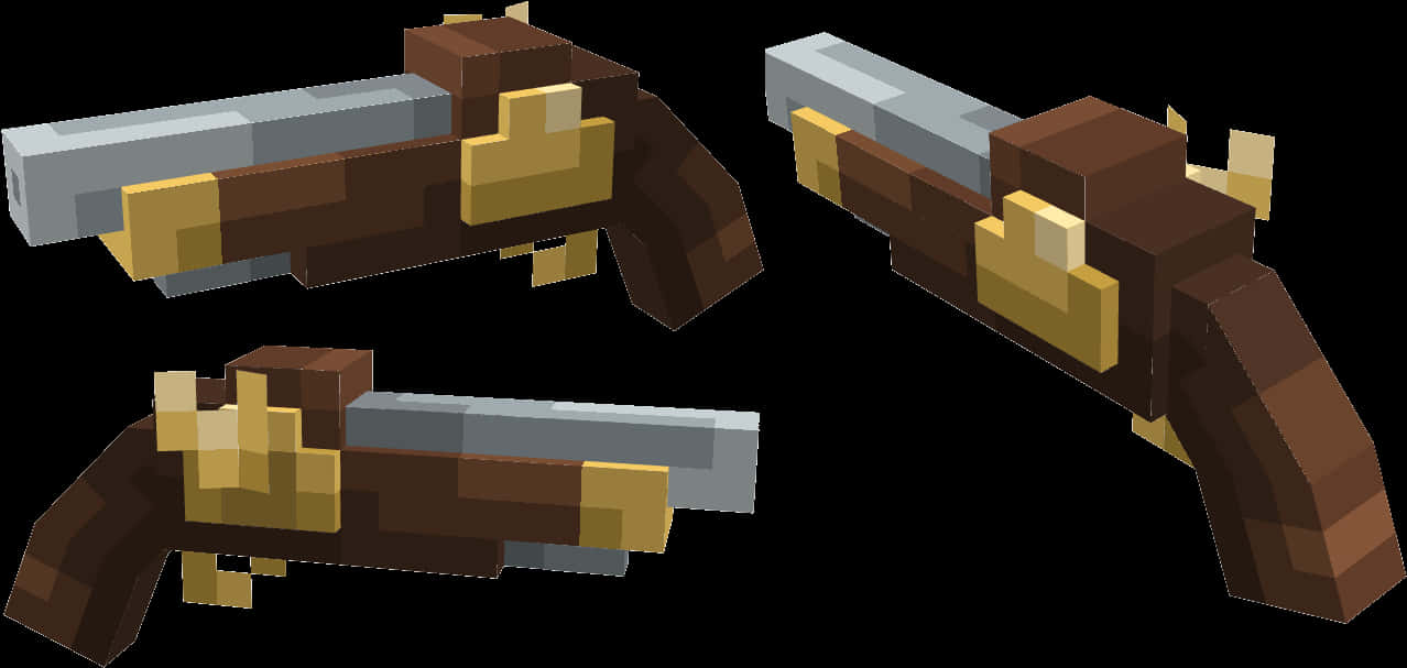 Виды модели бластера из Minecraft Шпалери