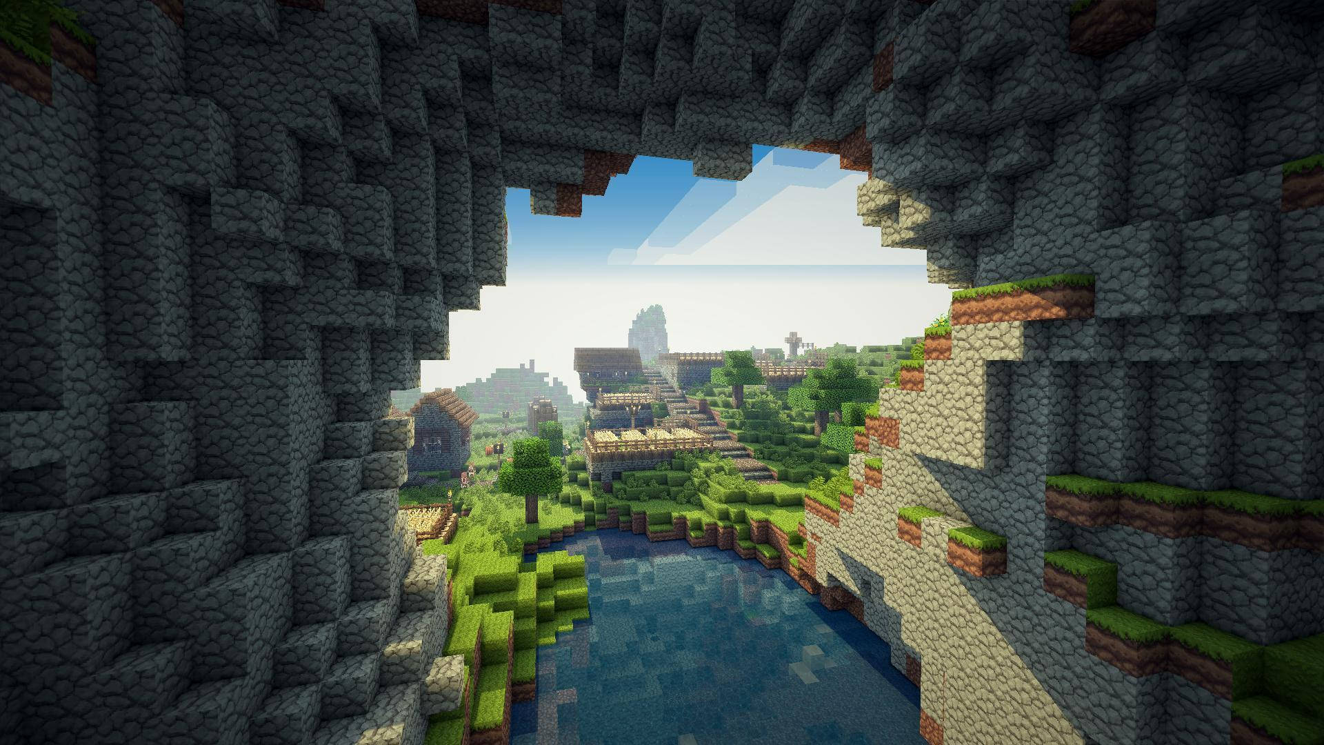 Пригодницьке відкриття у Великих печерах Minecraft Шпалери
