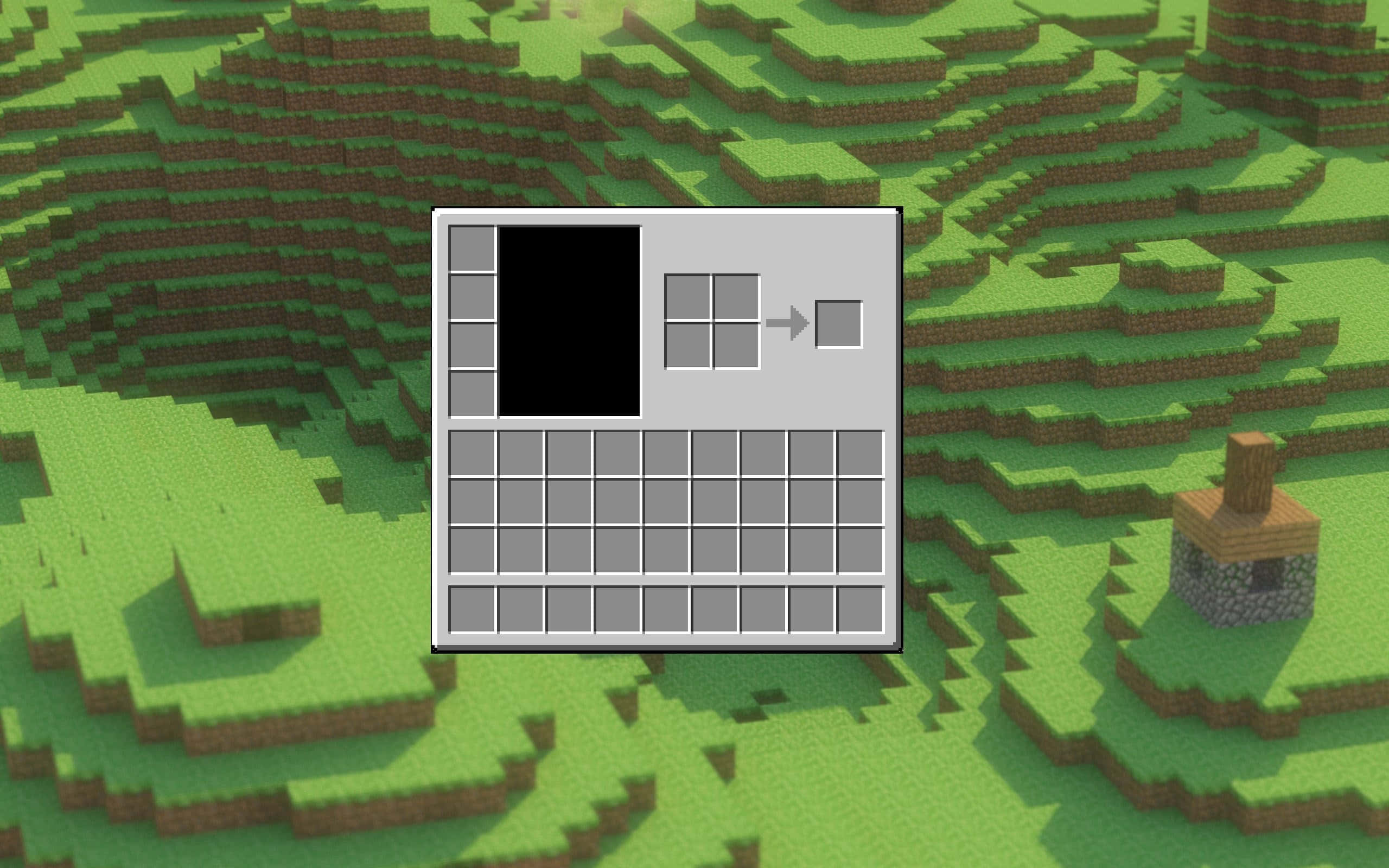 Порожній інвентар Minecraft Шпалери