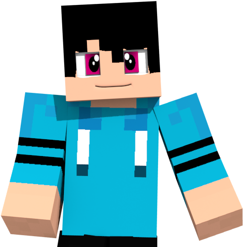 Персонаж Minecraft у синій сорочці Шпалери