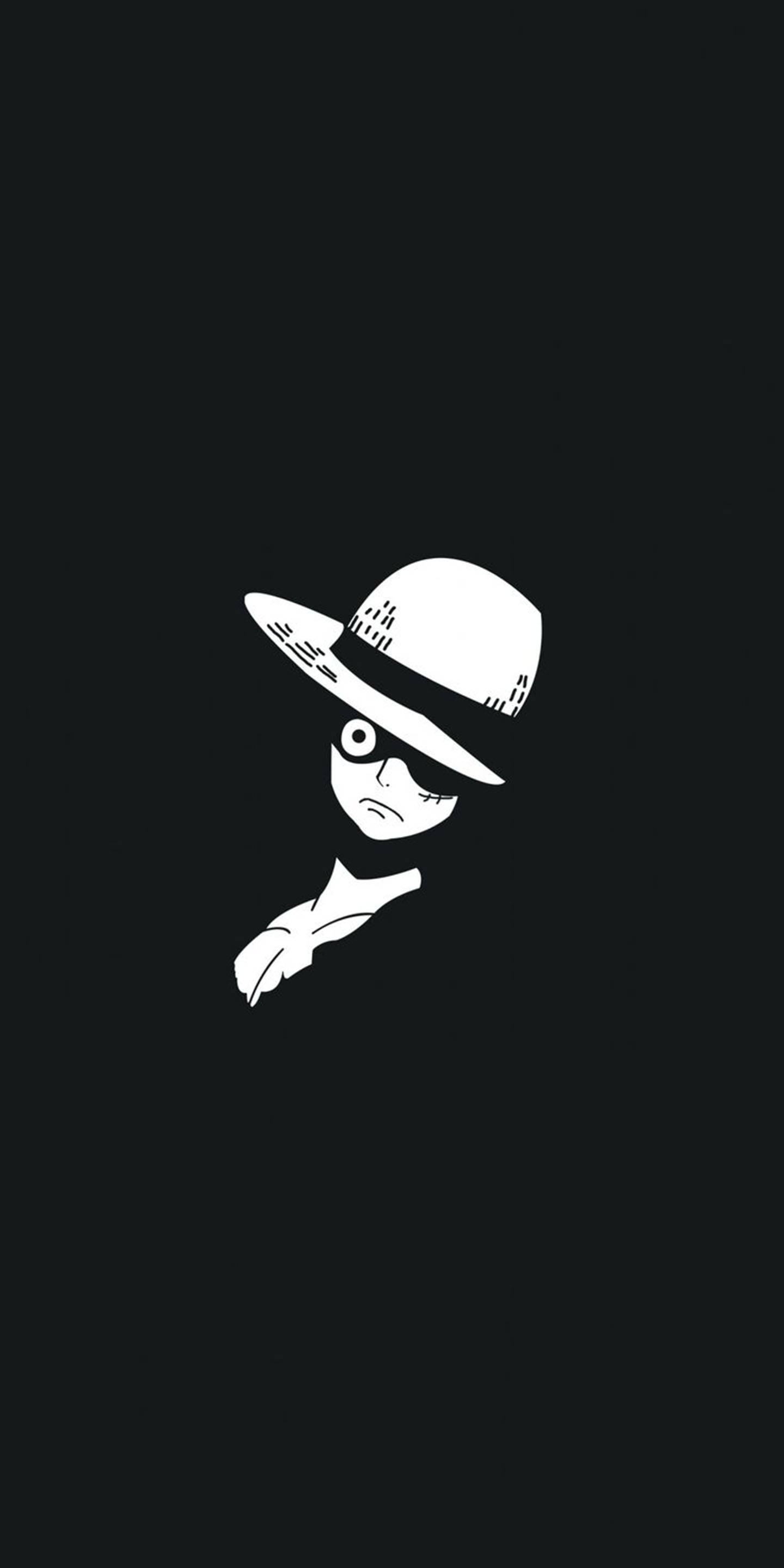 Мінімалістичний чорний телефон Monkey D. Luffy Шпалери