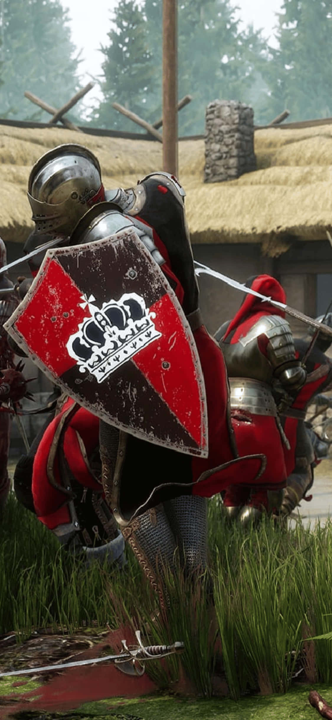 Эпическая битва из Mordhau на iPhone XS Шпалери