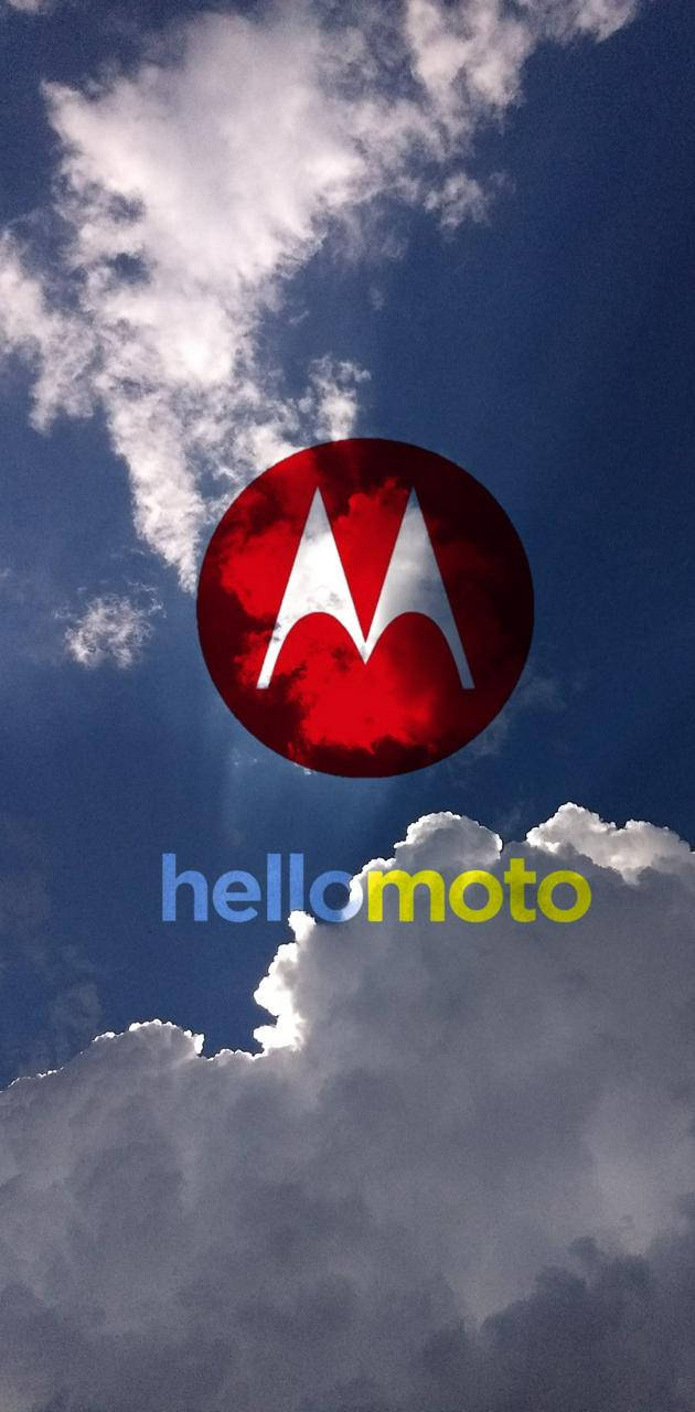 Motorola Red Logo In Sky Шпалери