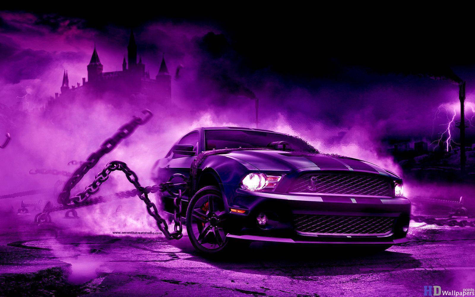 Яскраво-рожевий Mustang, втілення крутих автомобілів Шпалери