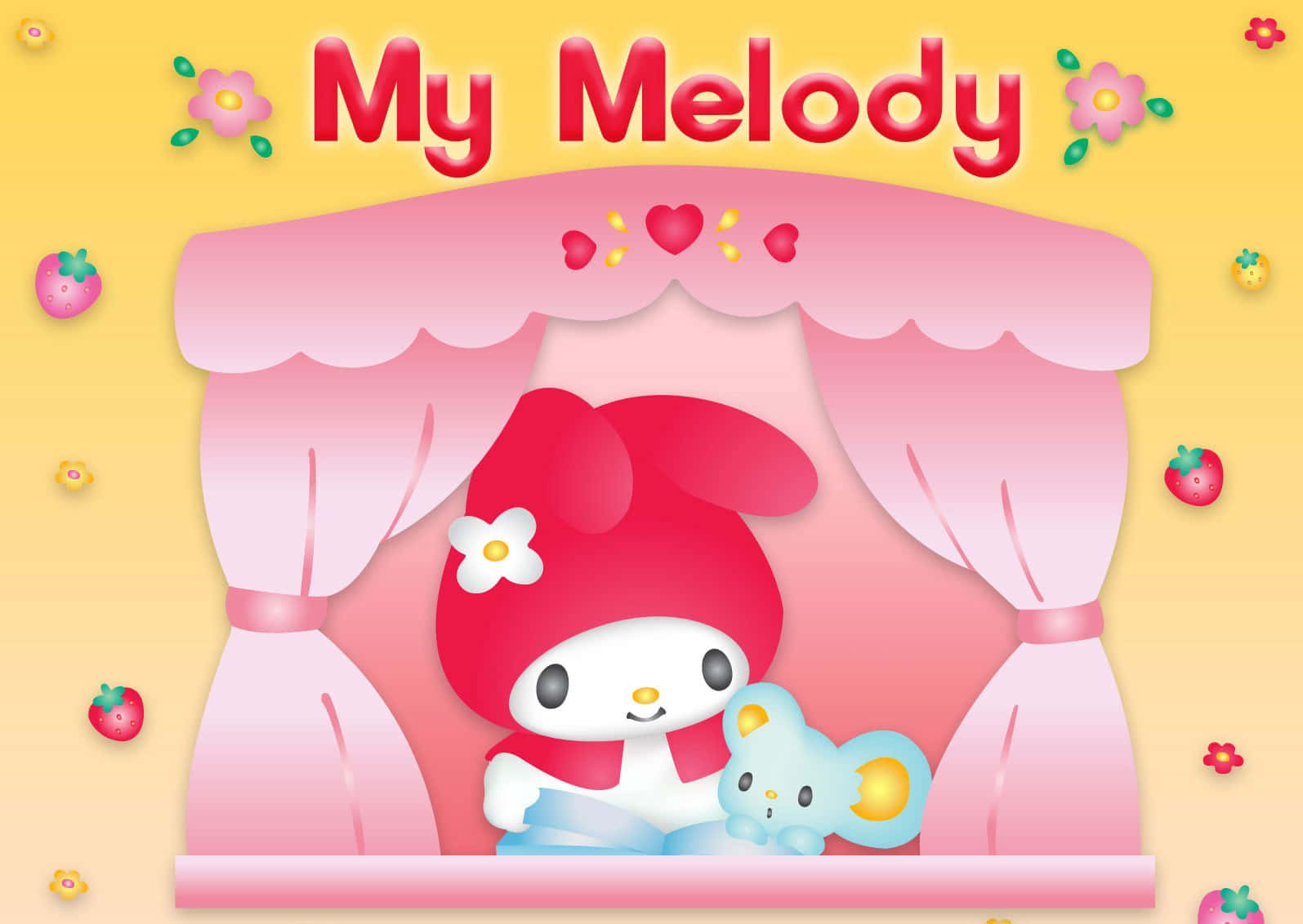 Мила My Melody та Flat The Mouse Шпалери