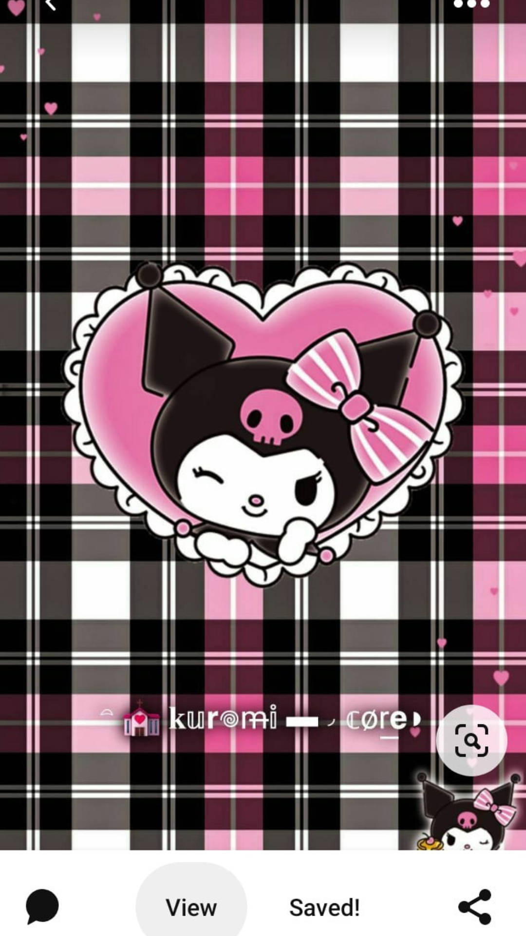 Емо-стиль фон My Melody Kuromi Шпалери