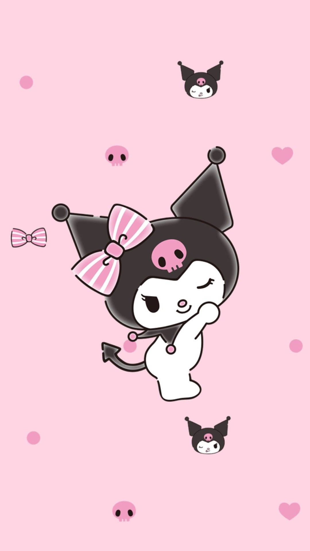 Рожева суперниця My Melody Kuromi Шпалери
