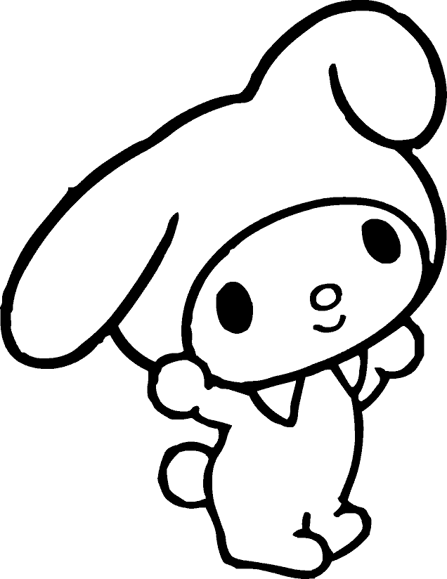 Контурний малюнок My Melody Шпалери