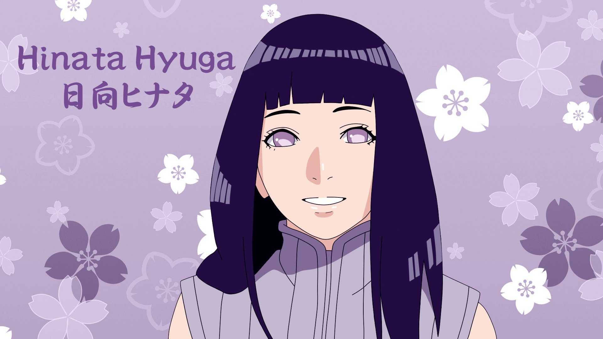 Хіната на фіолетовому фоні Naruto для iPad Шпалери