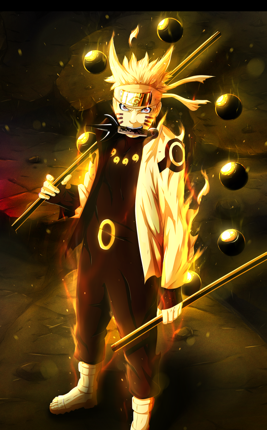 Розкрийте свого внутрішнього ніндзя з цим приголомшливим фоном для телефону Naruto! Шпалери