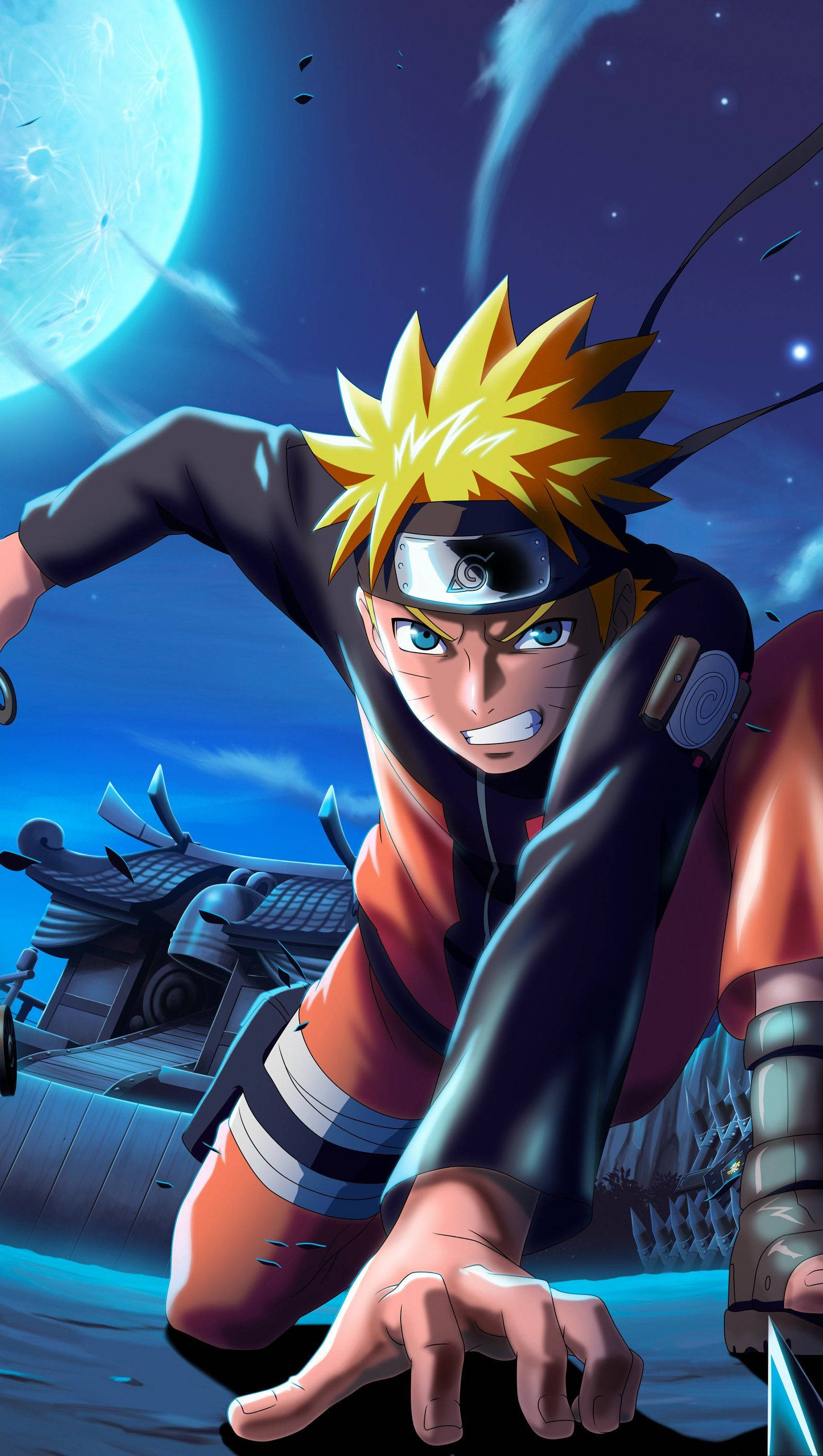 Інтенсивна битва при місячному світлі - Naruto Mobile 4K Шпалери
