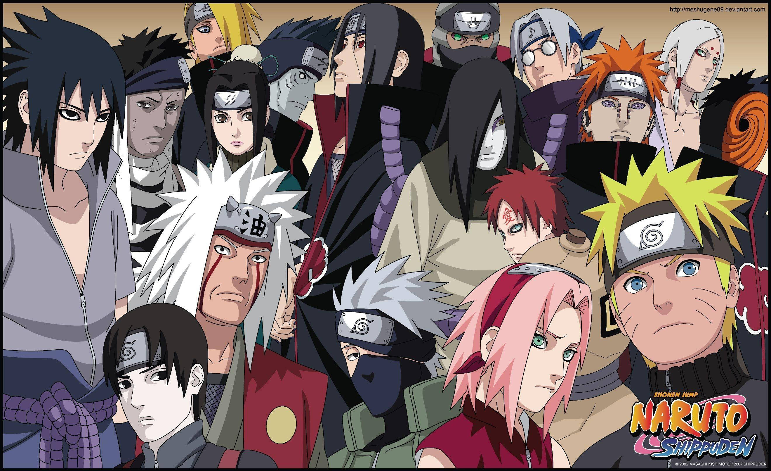 Naruto Shippuden Всі персонажі серйозні Шпалери