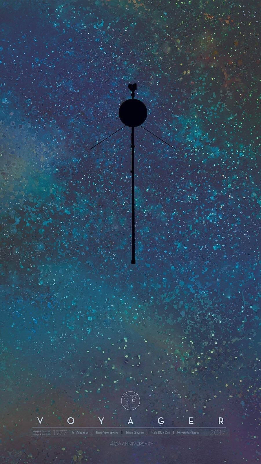 NASA iPhone Voyager 40-річчя Шпалери