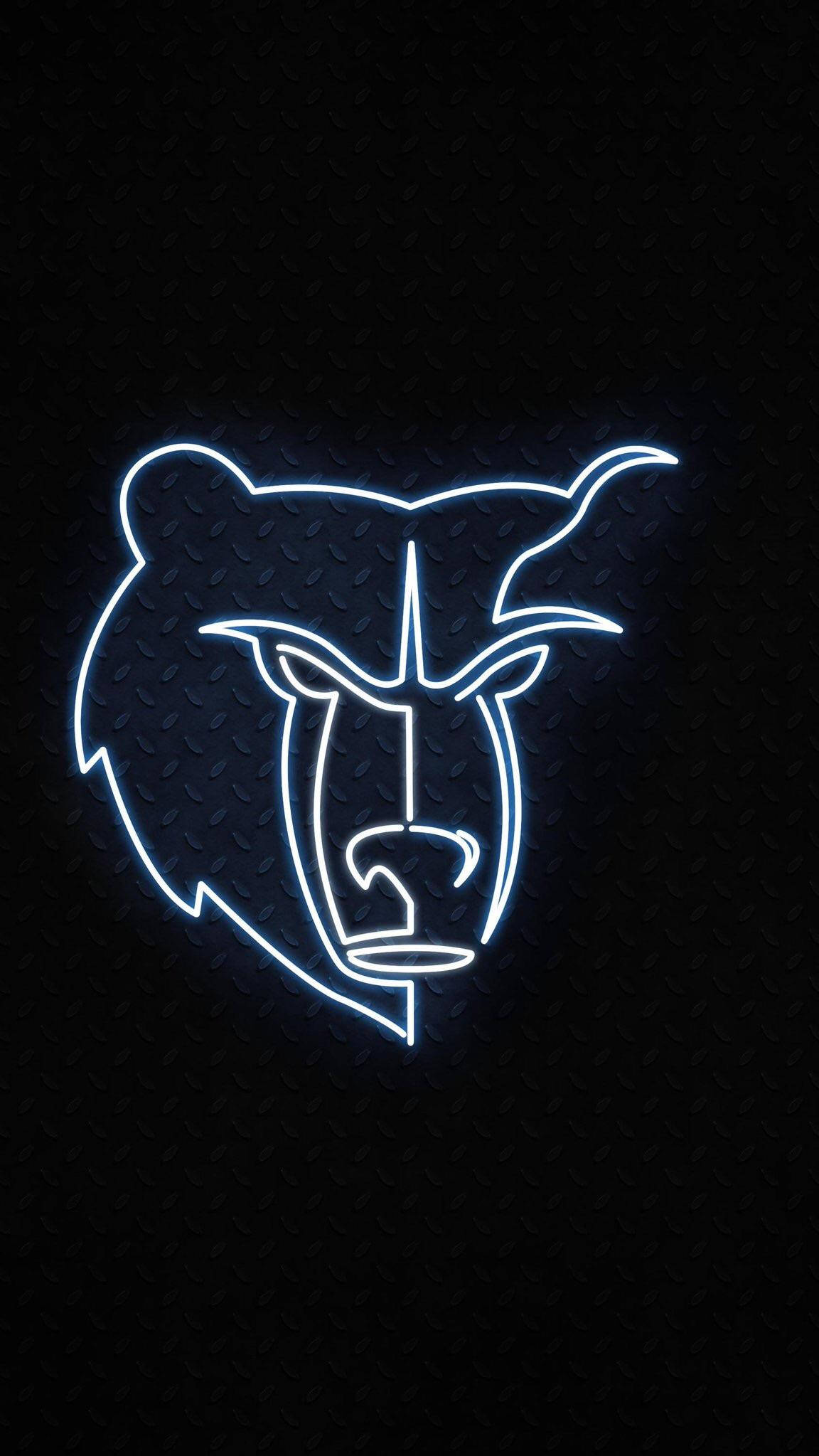 Логотип NBA Memphis Grizzlies с наполовину мордой гризли Шпалери