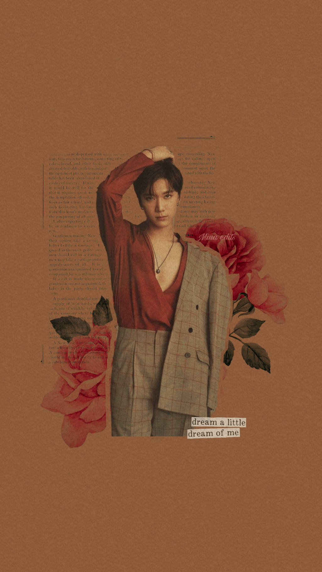 NCT Ten бежева естетика Шпалери