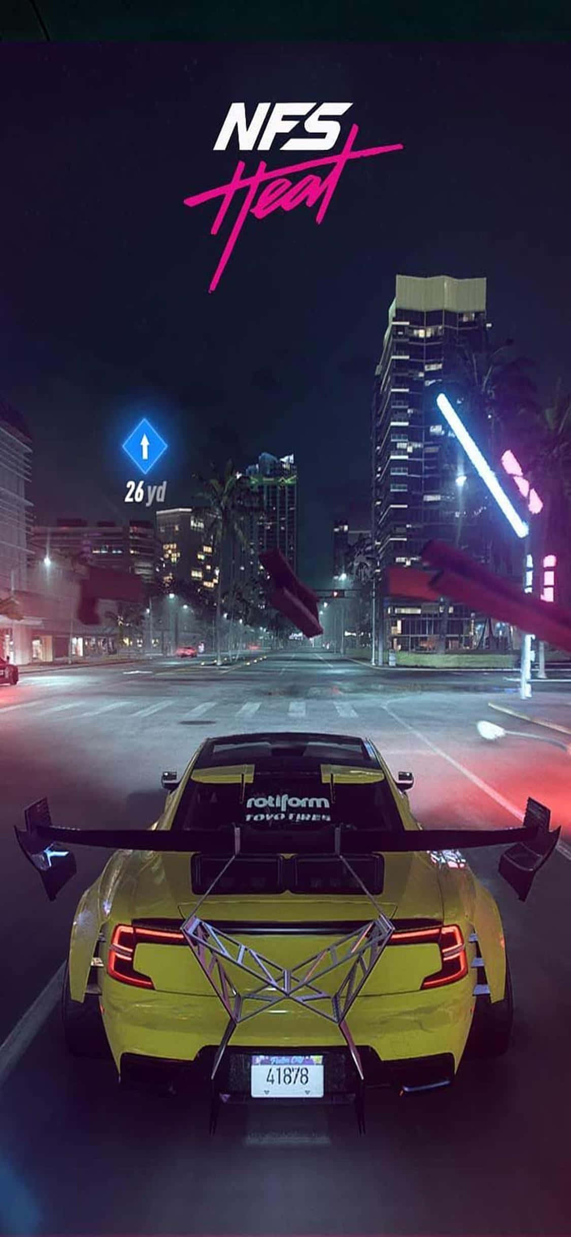 Наслаждайся захватывающей поездкой с Need for Speed Heat на своем iPhone Xs Шпалери