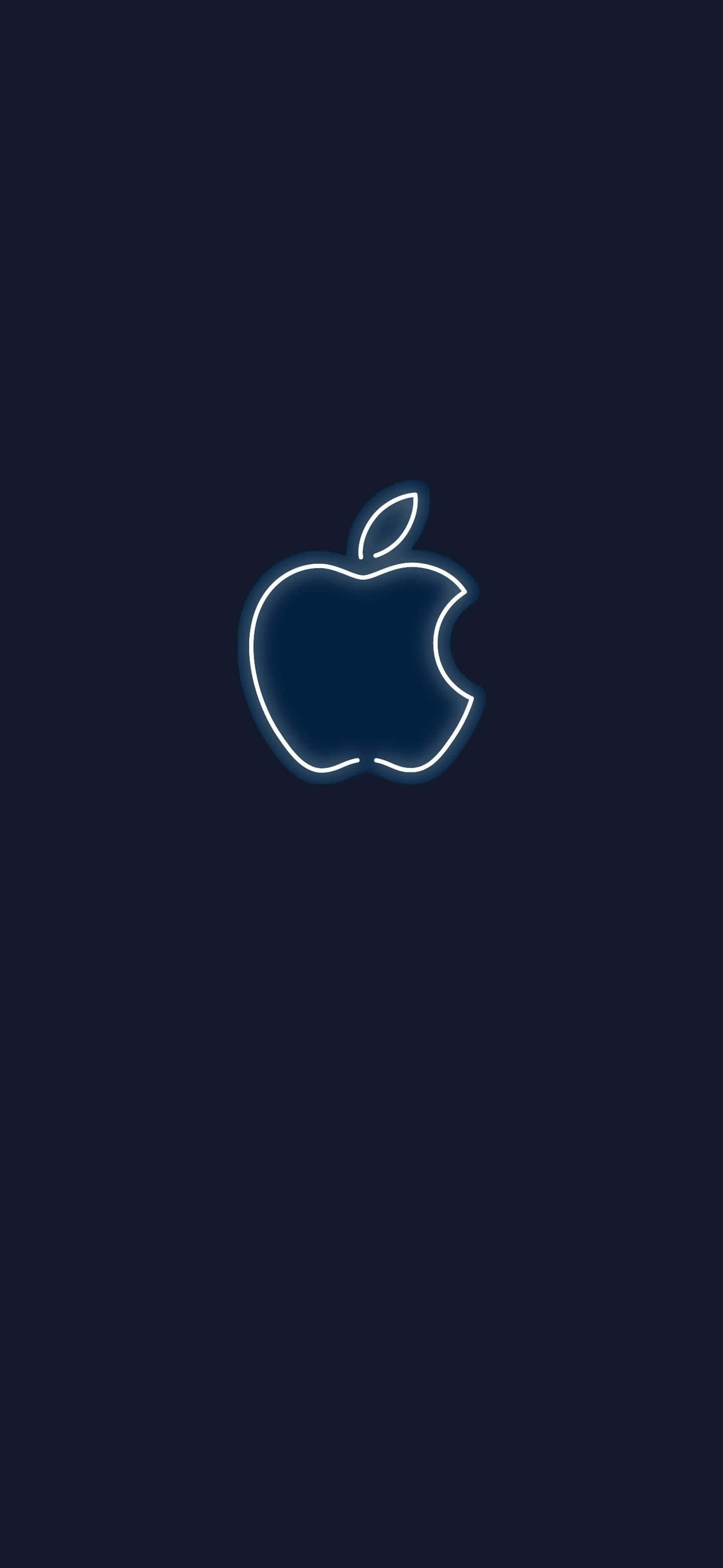 Neon White Logo Apple HD iPhone Шпалери