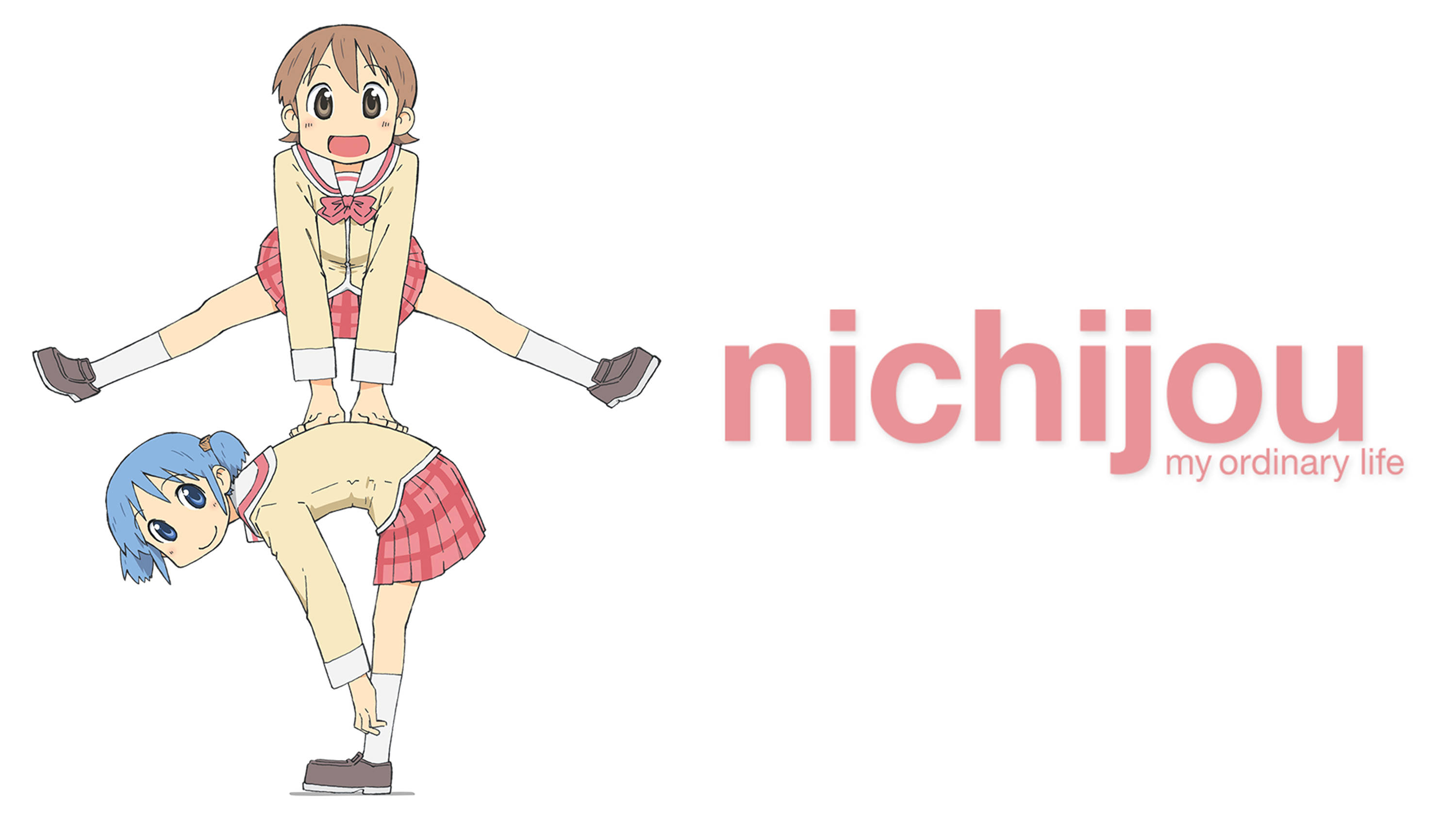 Nichijou Скакалка на білом фоні Шпалери