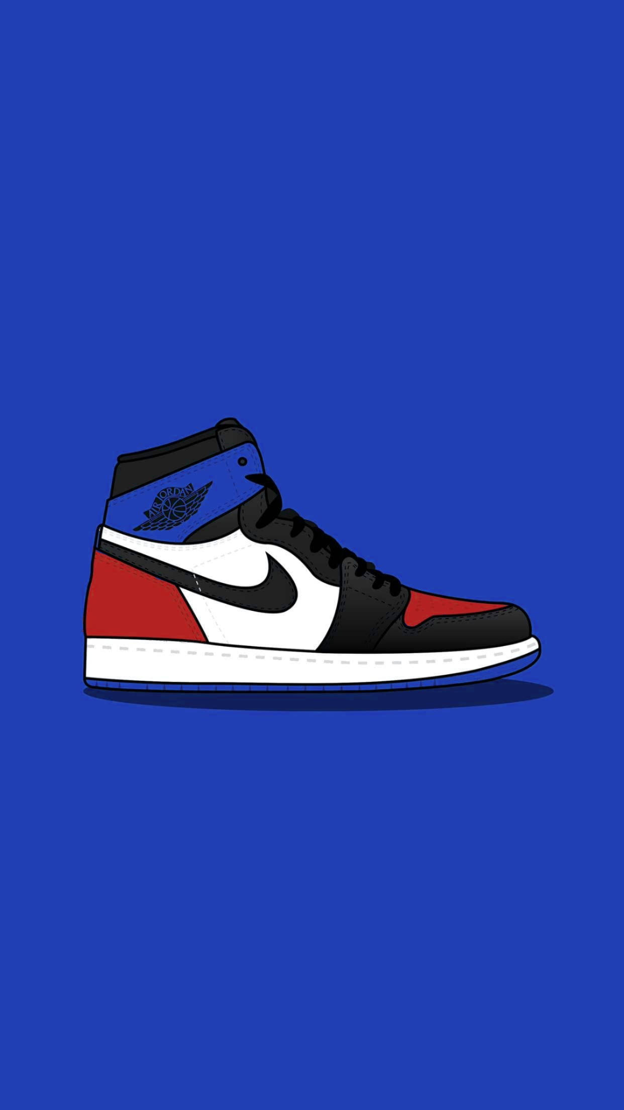 Мультяшні кросовки Nike сині Шпалери