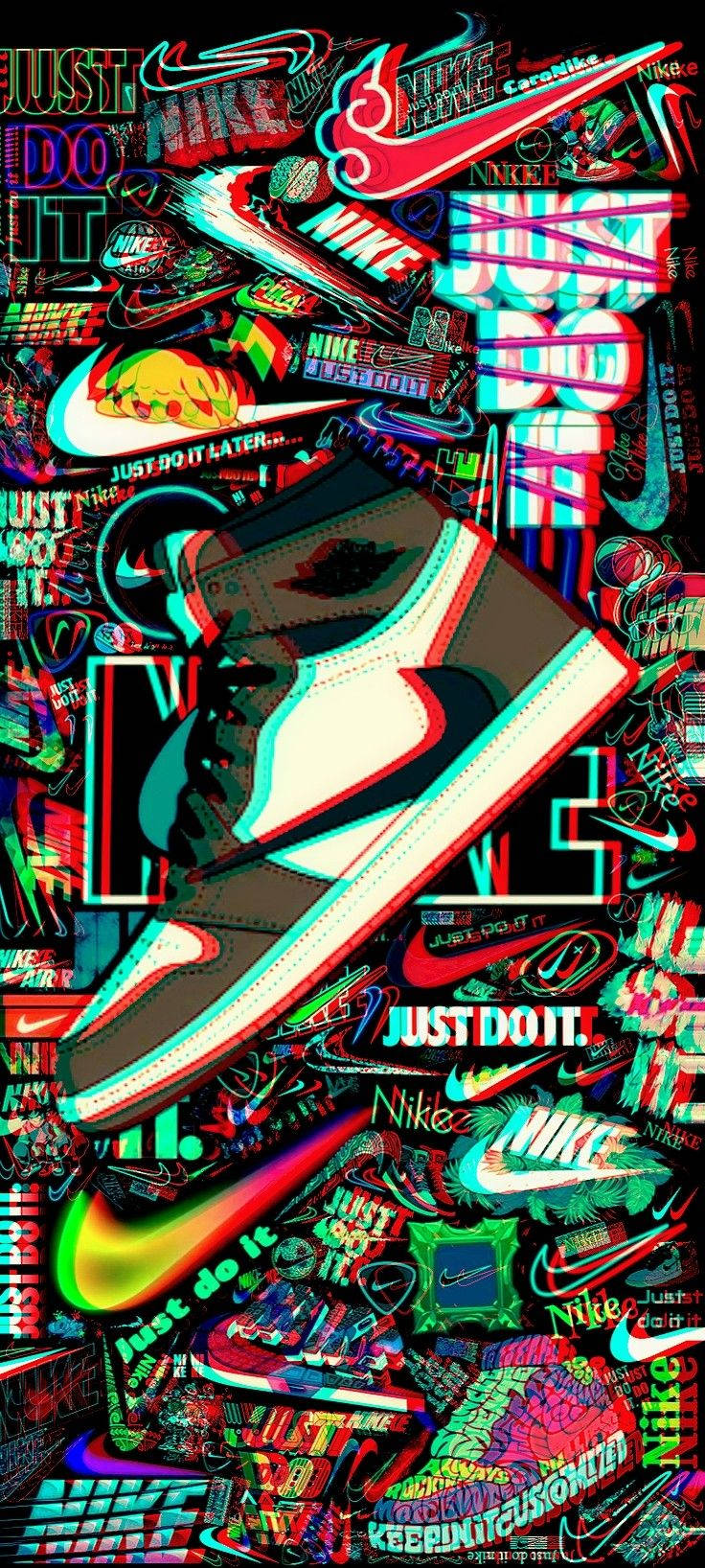 Вдохновляйтесь смелым графіти Nike Шпалери