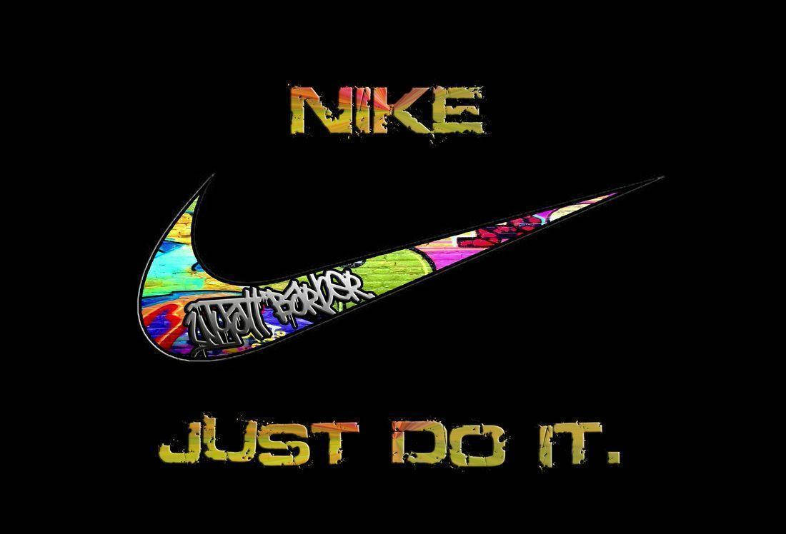 Крутой графіті-логотип Nike Шпалери