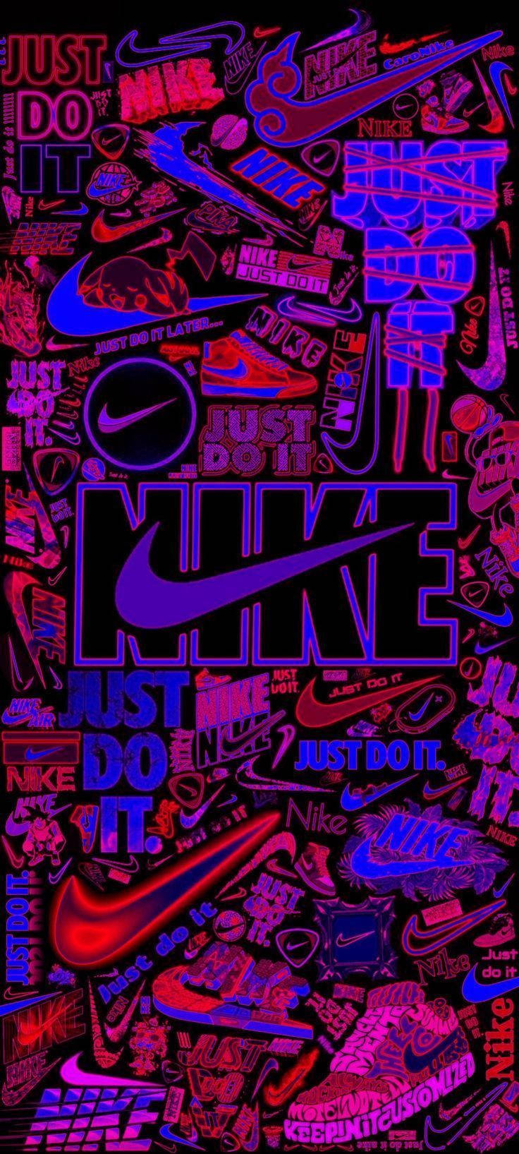 Nike графіті червоній фіолетовій неоновій Шпалери