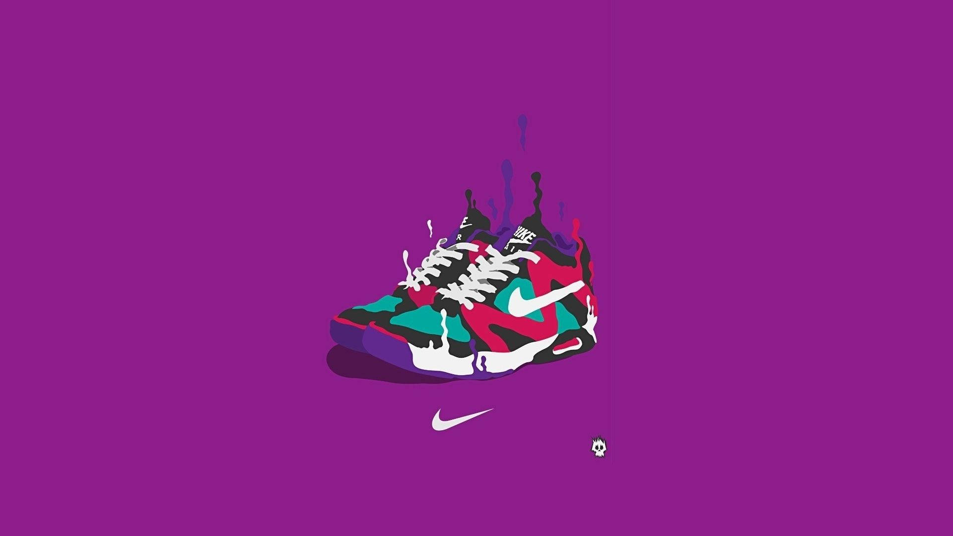 Круте цифрове мистецтво кросівок Nike Шпалери