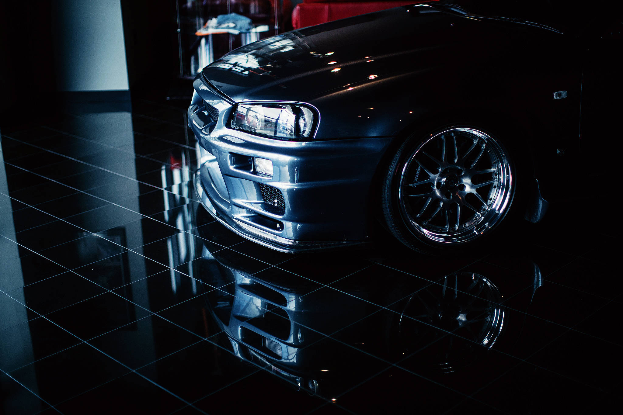 Передній капот Nissan Skyline GTR R34 Шпалери