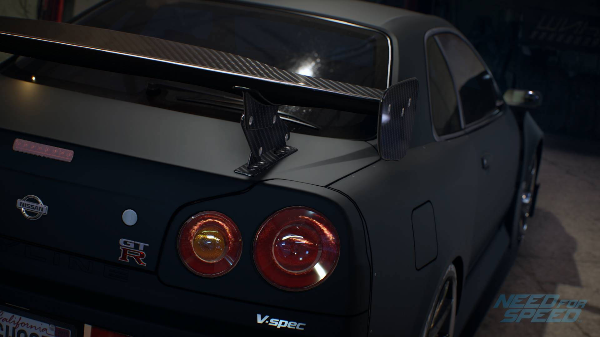 Nissan Skyline GTR R34 матовий чорний Шпалери