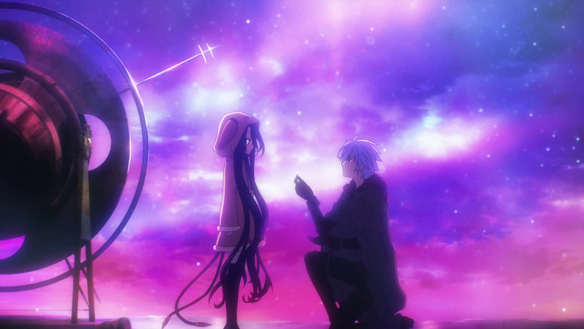 Ріку на колінах з No Game No Life Шпалери