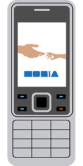 Графіка рукопожатия с телефоном Nokia Шпалери