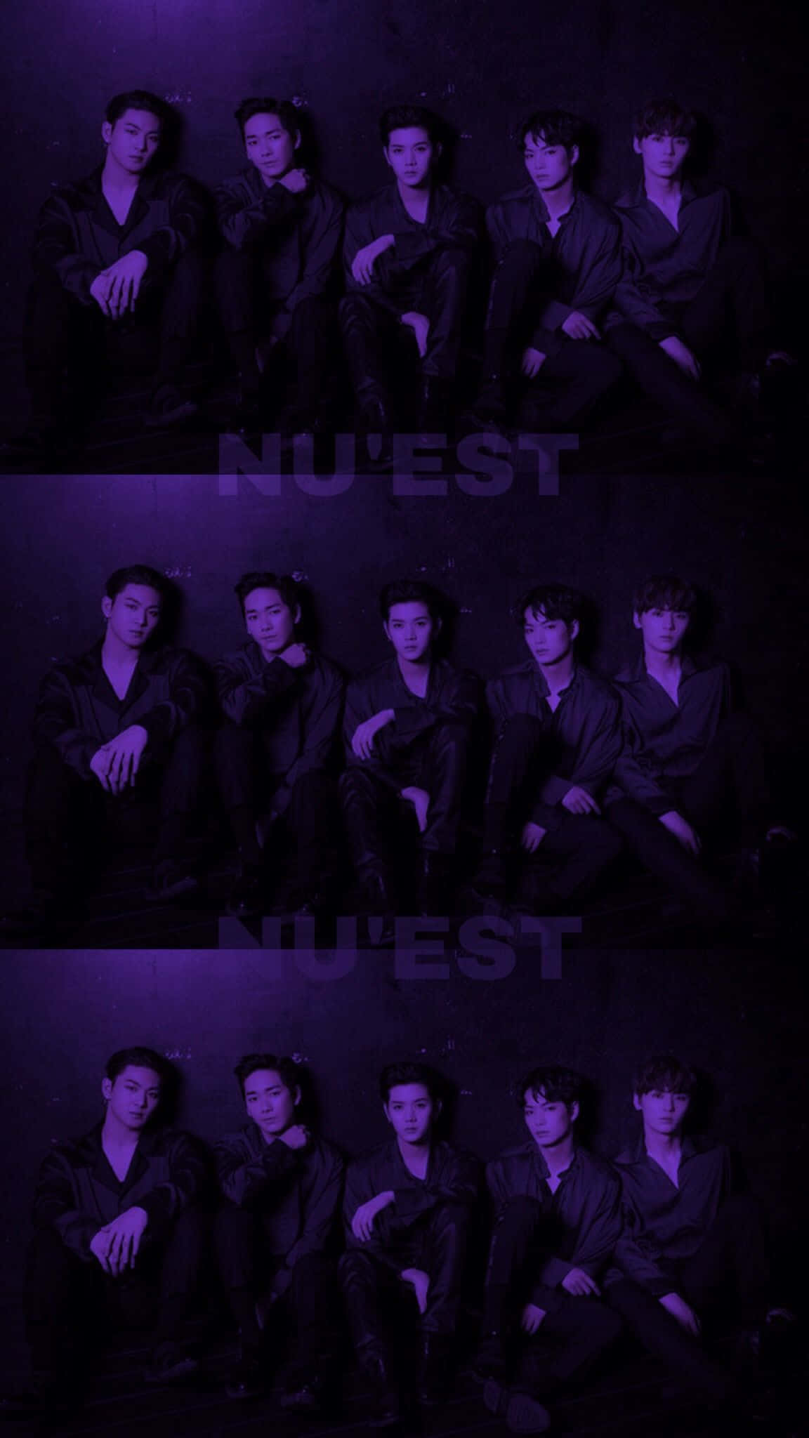 Темно-фіолетова Nuest Kpop група Шпалери