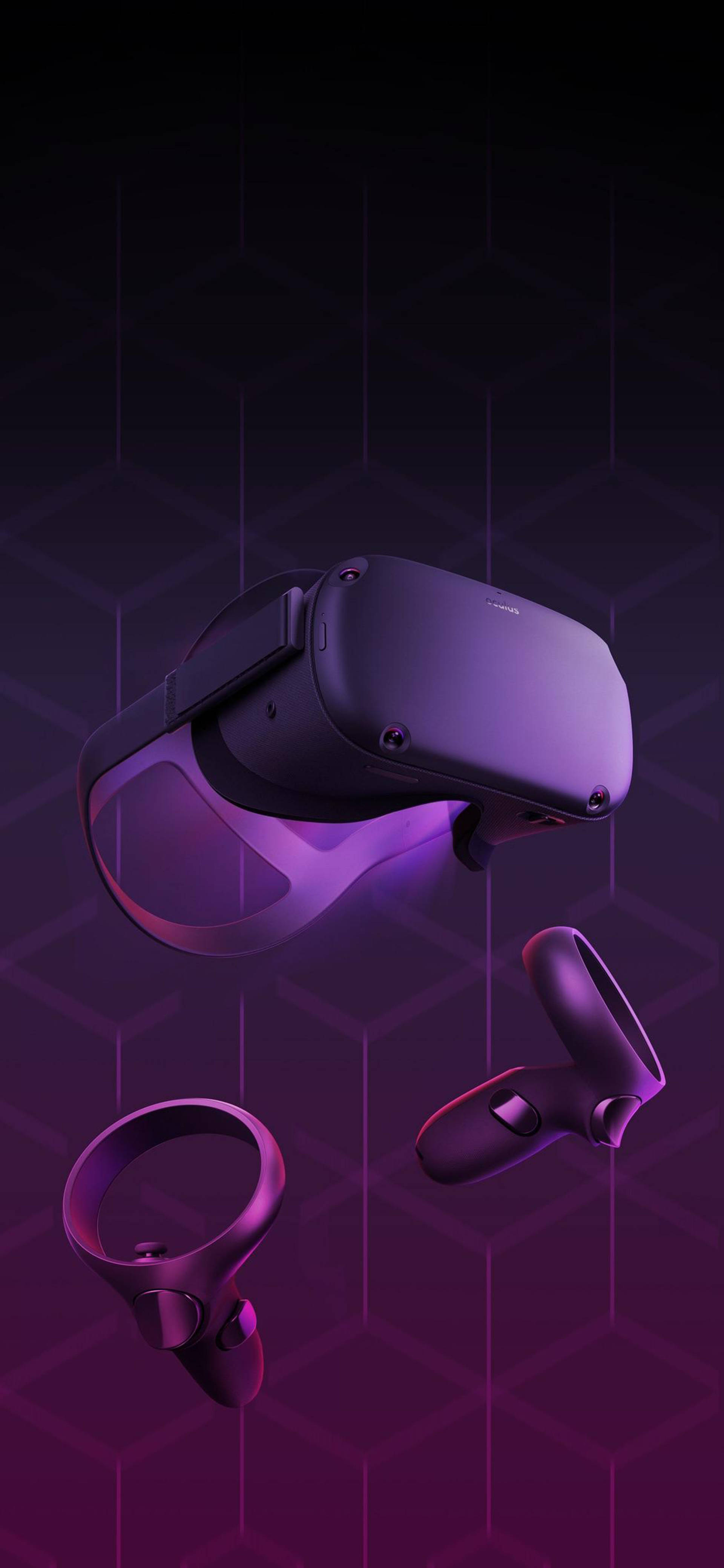Oculus Quest 2 Пурпурное абстрактное искусство Шпалери