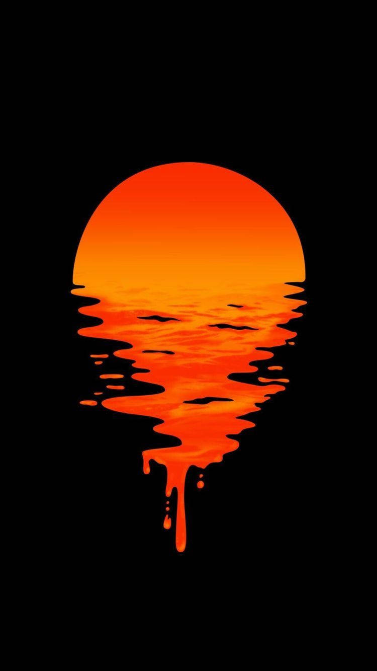 OLED-закат в отражении Шпалери