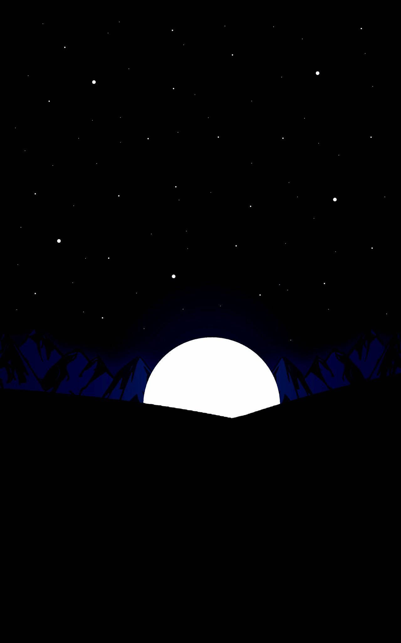 OLED убывающая луна Шпалери